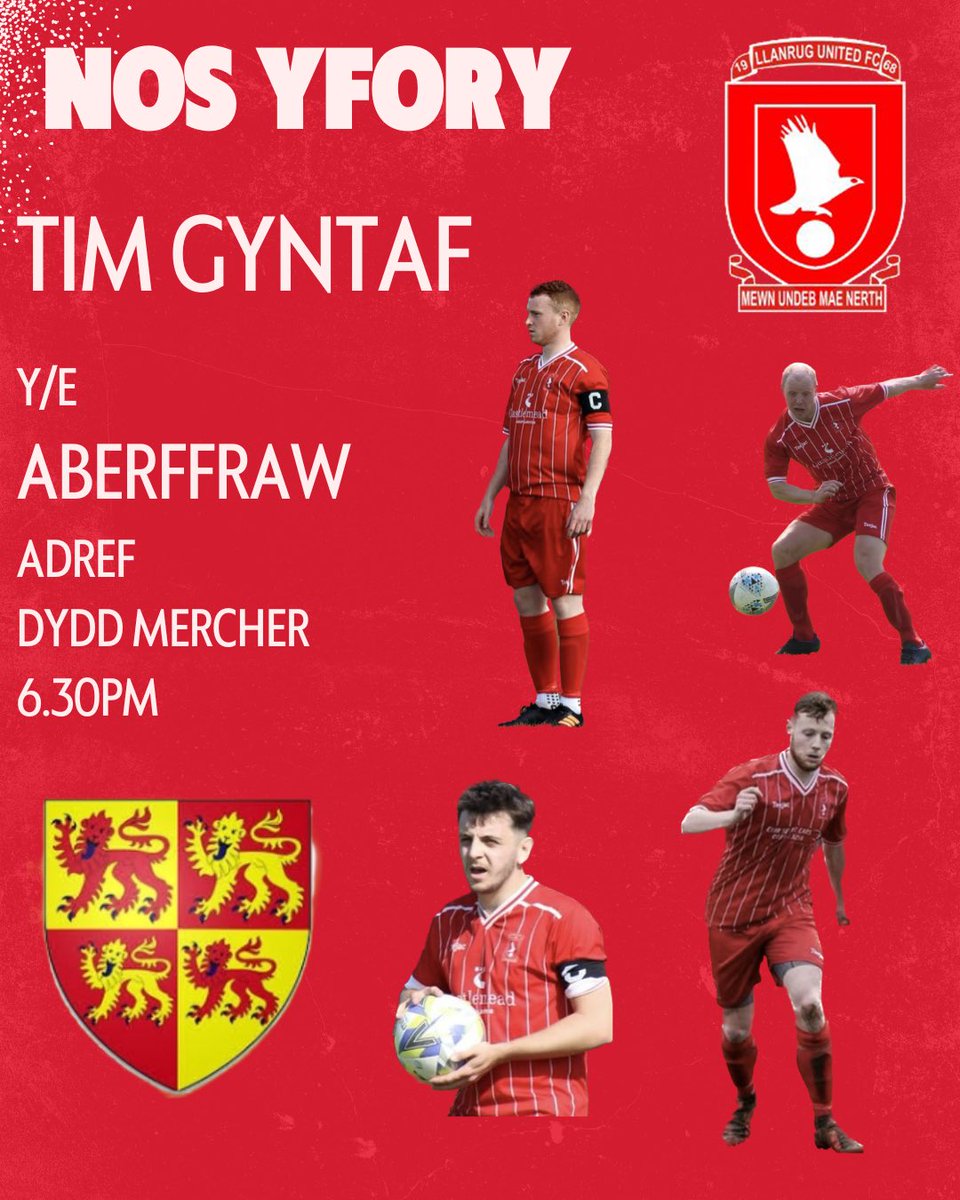 🔴NOS YFORY🔴

🆚 Aberffraw
📅 17/4/24
⏰ 6:30pm
📍Eithin Duon