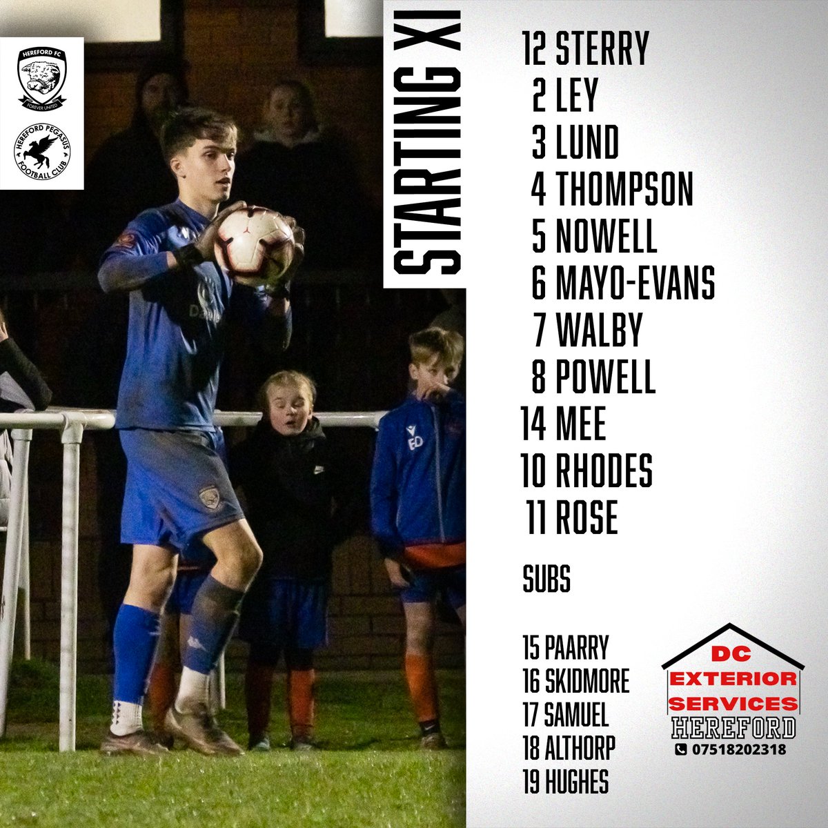 TEAM NEWS 📋 | Your Bulls side to take on Pegasus in the County Cup Final. Sponsored by DC Exterior Services facebook.com/DcExteriorServ… #COYW | #OurCity
