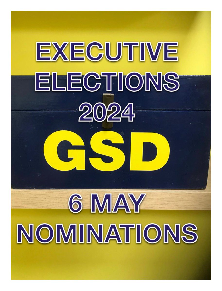 GSD Executive Round 2 Elections 2024; Nominations deadline 6 May. Members will receive information on the candidate eligibility & voting process. The Vote will be on 30 May. Let’s keep building this momentum for much needed #Change