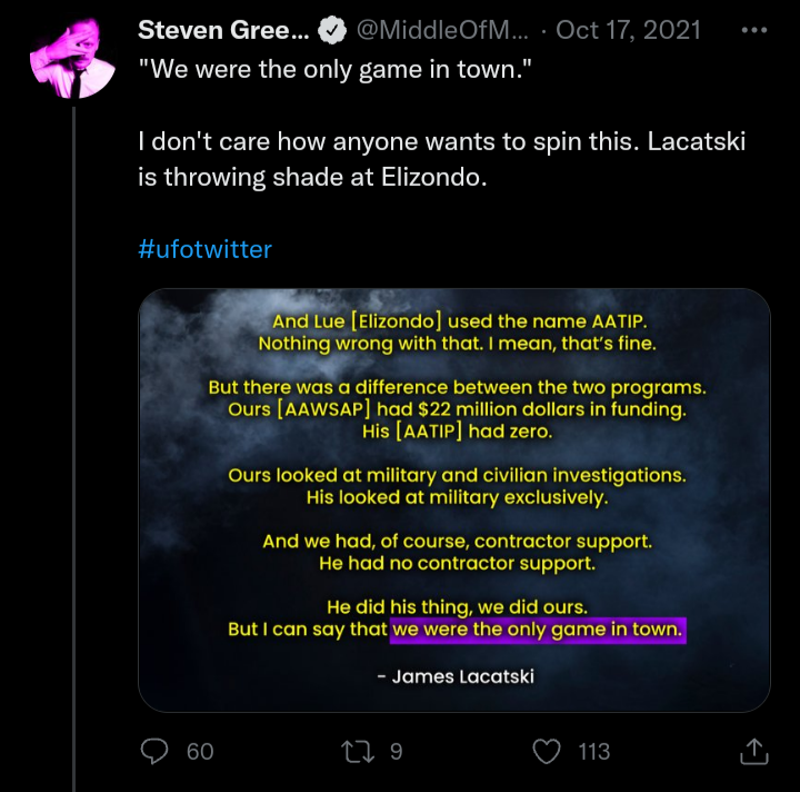 SkepticalBeliever (@skepticlbelievr) on Twitter photo <a href="/MiddleOfMayhem/">Steven Greenstreet 🐷</a> <a href="/SnakePo9/">Sean Munger</a> And yet here's YOU quoting the AAWSAP Director stating otherwise.
"There was a difference between THE TWO PROGRAMS"
Someone deleted all of Elizondo's emails... Should we pretend they never existed just because YOU haven't seen them? 🤔 <a href="/MiddleOfMayhem/">Steven Greenstreet 🐷</a> <a href="/SnakePo9/">Sean Munger</a> And yet here's YOU quoting the AAWSAP Director stating otherwise.
"There was a difference between THE TWO PROGRAMS"
Someone deleted all of Elizondo's emails... Should we pretend they never existed just because YOU haven't seen them? 🤔