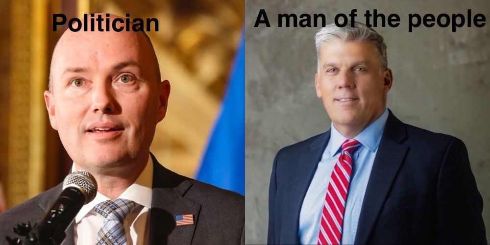 Prediction: @phil_lyman wins @UtahGOP State Convention. Turns this into a heads up race. @SpencerJCox vs @phil_lyman Gaslight vs The Truth Government Control vs Individual Liberty #utpol