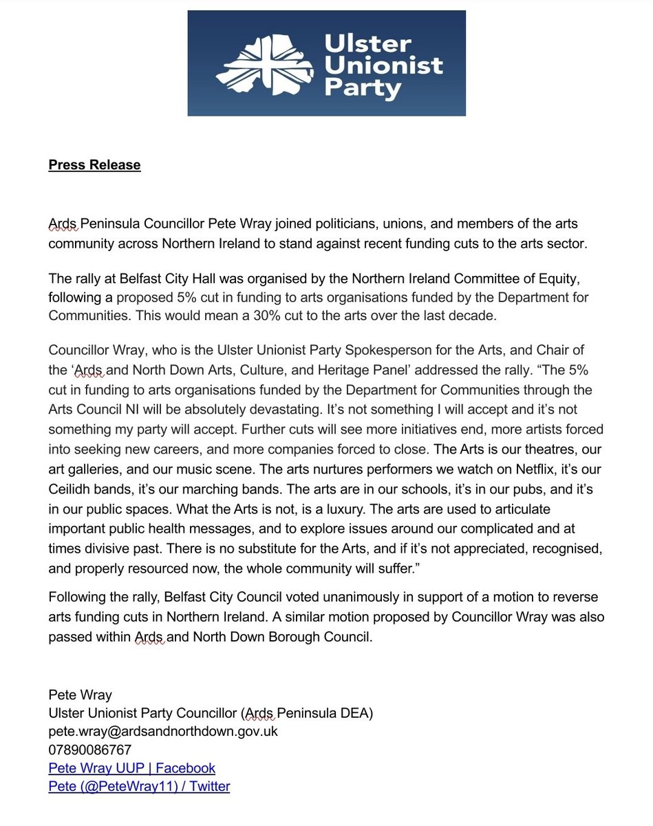 The closure of the Waterside Theatre & Arts Centre is shocking and frustrating. The longer the underfunding of the arts continues, the closer we come to the point where the sector is decimated. This is incredibly shortsighted, and it will have an unprecedented impact on society