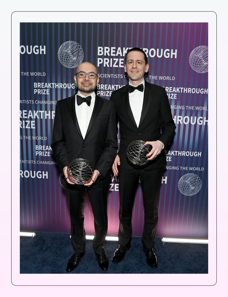 Many congratulations to our CEO @demishassabis and colleague John Jumper at @GoogleDeepMind, who were honoured this weekend with a Breakthrough Prize in Life Sciences for their work on AlphaFold. Read more here: bit.ly/3UhPlmO #AI #machinelearning