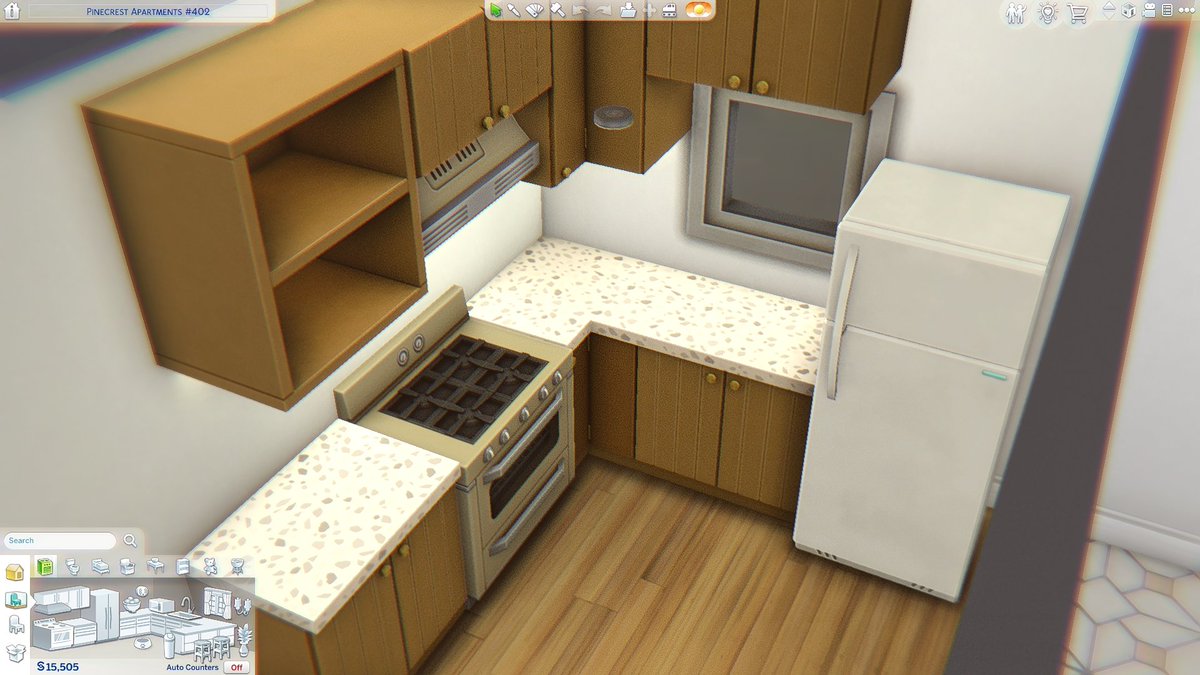 apartment build coming🤎 i had to stop and give @myshunosun all my love, this kitchen set is too cute. it's cozy, a little old. perfect x