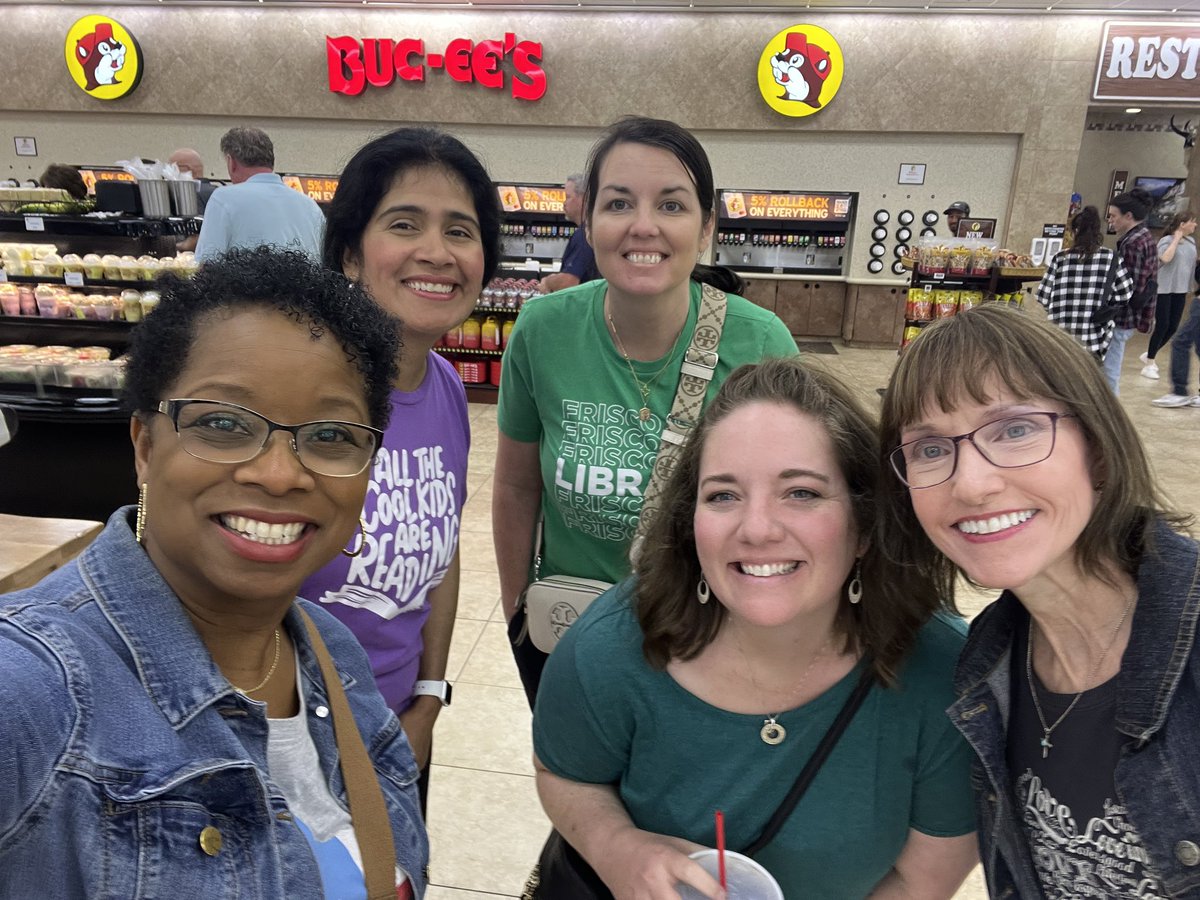 Buc-ee’s on the way to TLA w/ some amazing librarian peeps! 
<a href="/FISD_Libraries/">Frisco ISD Libraries</a> #TLA