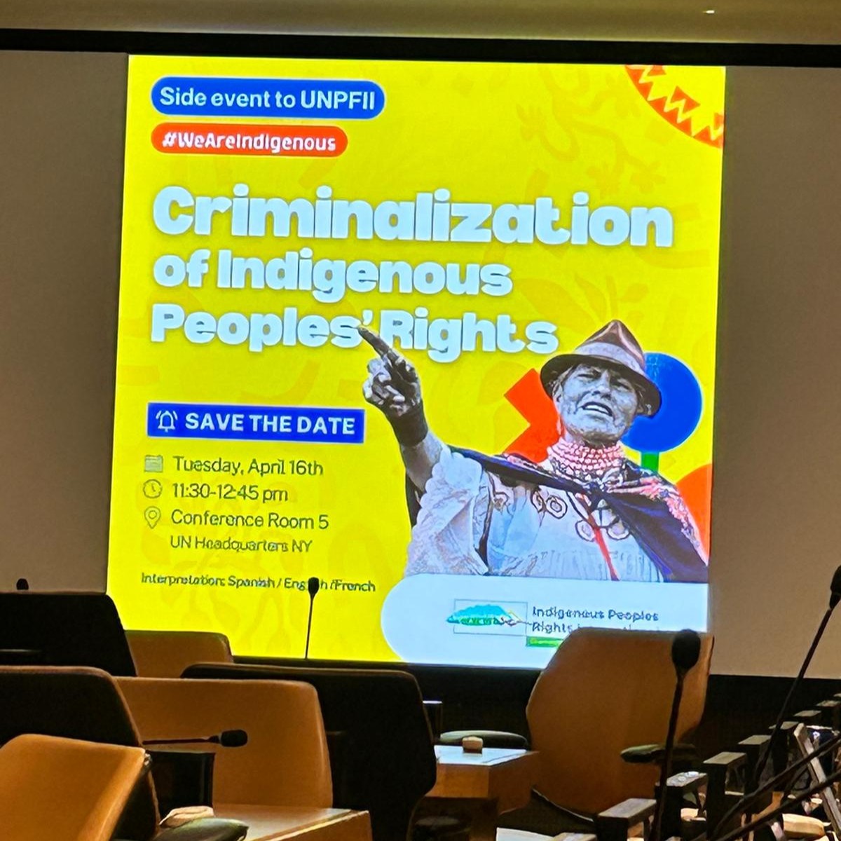 Our delegates at #UNPFII attended a @UN side event today – Criminalization of Indigenous Peoples’ Rights. In a world where Indigenous women face discrimination, violence, and sexism, we must all work together to find solutions.