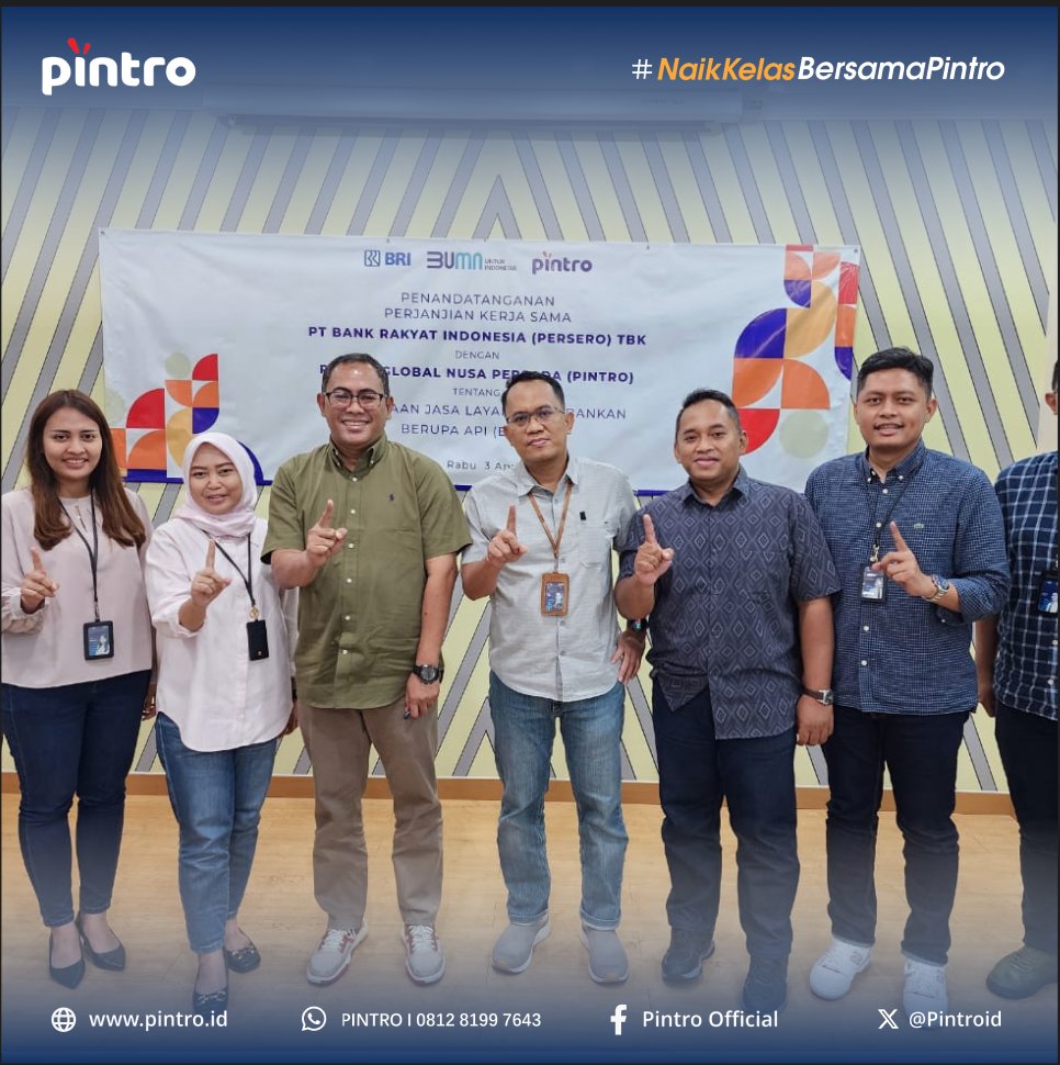 PintroId's tweet photo. Di bulan yang penuh berkah ini, kami bersyukur karena terjalinnya kolaborasi strategis antara @pintro.id dan @bankbri_id , bank dengan jaringan terluas di Indonesia.  kami optimis bahwa kerjasama ini akan menjadi tonggak baru dalam mempercepat akuisisi lembaga pendidikan https://t.co/2E6uLmYoe1