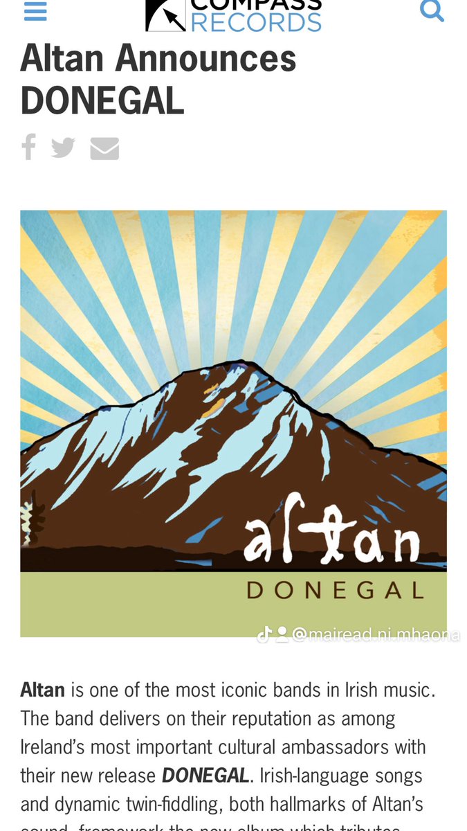 Donegal our new album no 3 in FolkAlliance Charts No 2 artist No 6 Barley and the Rye …song!