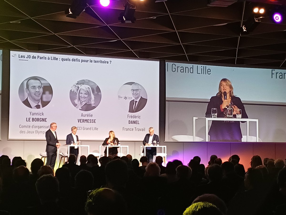 Les entreprises prennent conscience de ce que signifie accueillir 52 épreuves des JO… Continuons à communiquer sur cette opportunité car nous avons l’obligation d’être prêts ! Aurelie VERMESSE @CCIGrandLille #Communication #JO2024 #CGL