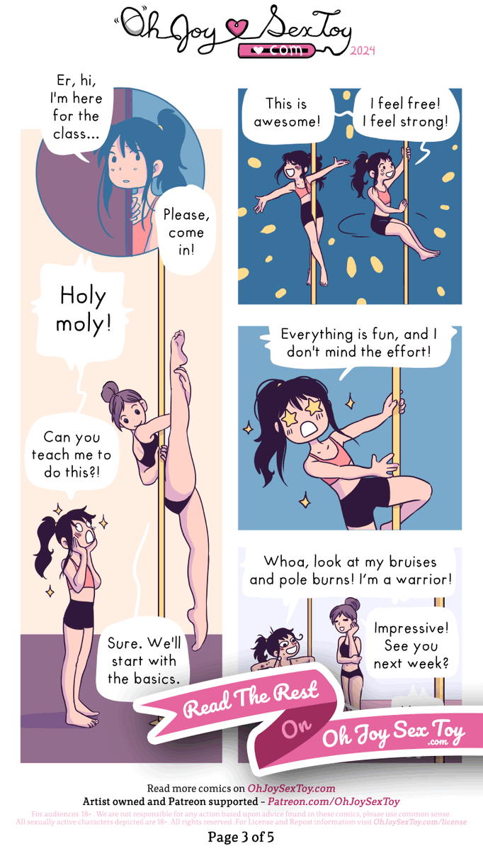 OhJoySexToy's tweet photo. Juliette Taka wanted to exercise but nothing was clicking with her.... Until she discovered the beautiful, powerful, painful world of POLE DANCE! See how this sport swept her off her feet and gave her a place to be free. 
https://t.co/5aMkYDr1Gm https://t.co/f2rbU8fTC9