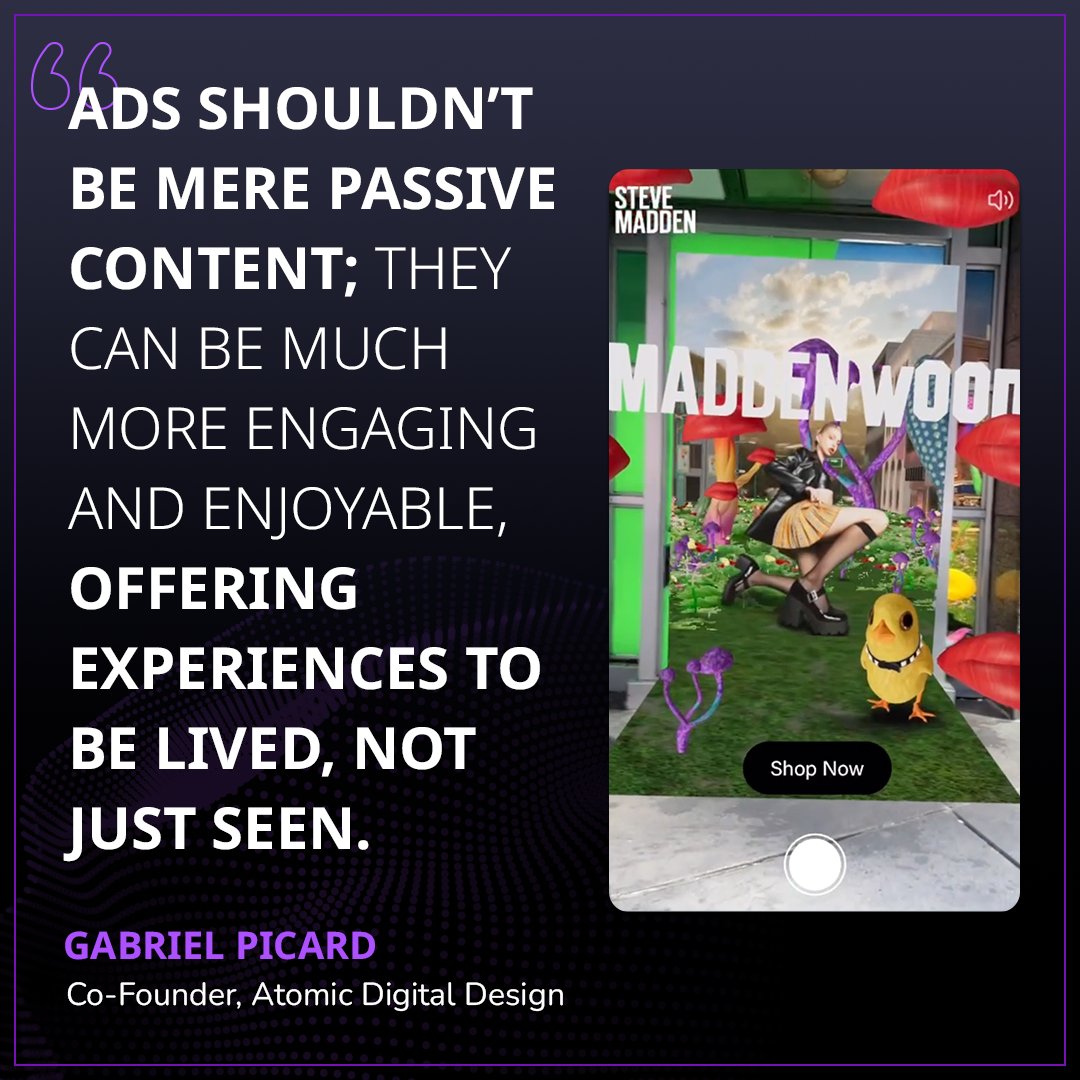 📲👟 With #AR, fashion brands can enhance the shopping experience, building genuine connections and reducing return rates, according to #8thWall Partner Gabriel Picard of @atomicsoom. Check out one of his favorite projects, Maddenwood for @SteveMadden 👉 bit.ly/49knuXi
