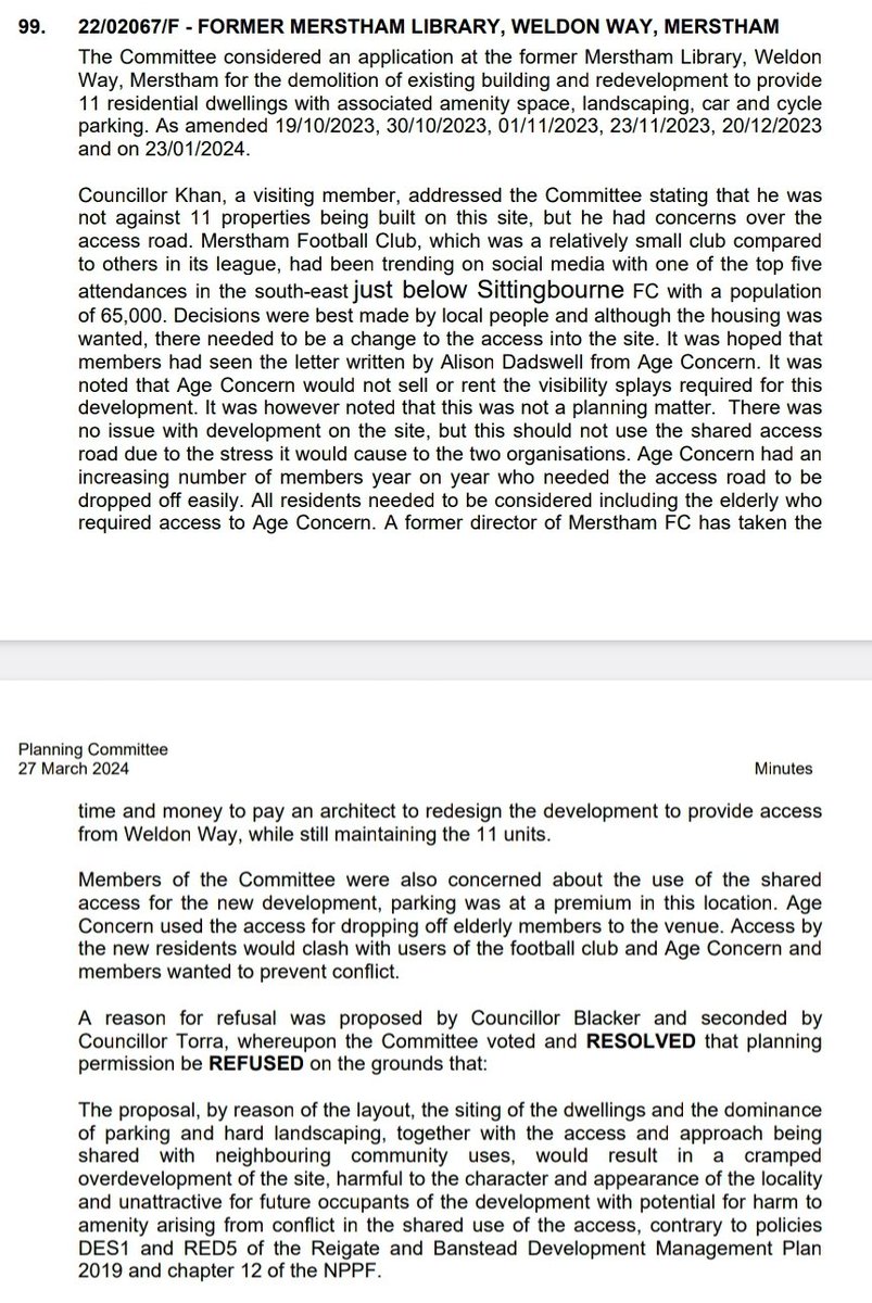 Another example of when you vote Green you get Blue in Reigate and Banstead - Tory cllr with support from Greens refuses affordable homes... the very next item the planning committee agreed to increase car parking spaces at another development in the Borough