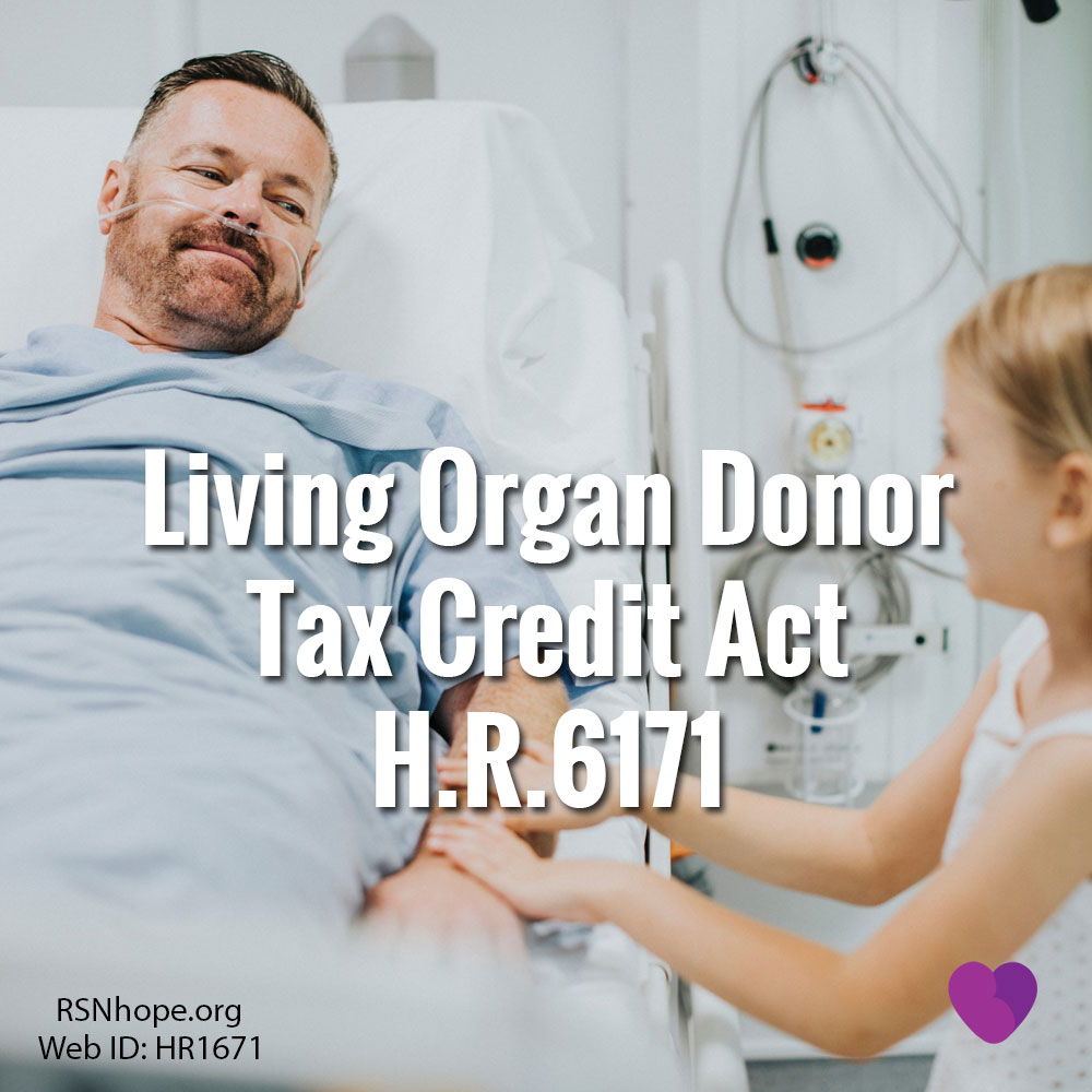 Take Action to Support Living Kidney Donation. If passed, this bill would provide a tax credit to help relieve financial barriers to living kidney donation. Take action today >> ow.ly/mAxQ50Rem6W