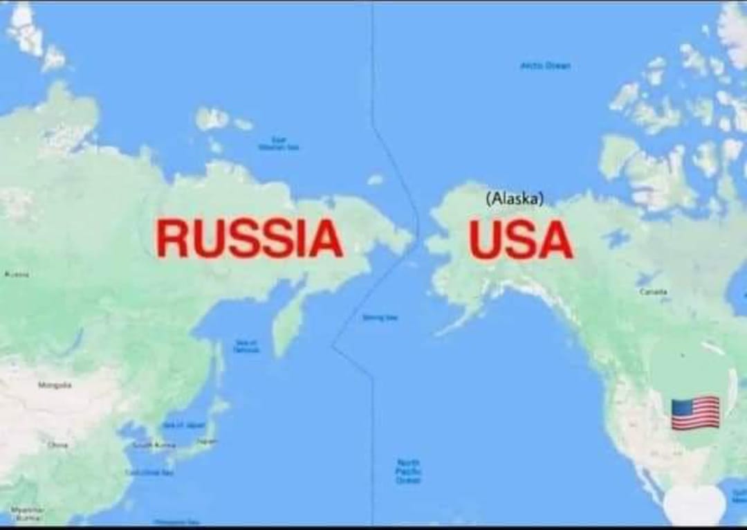 Some believe Russia is far away. Russia and the US are just about 55 miles apart at the narrowest point of the Bering Strait. Big Diomede (Russian-owned) and Little Diomede (US-owned) are two islands in this area, with only about 2.5 miles of water between them.