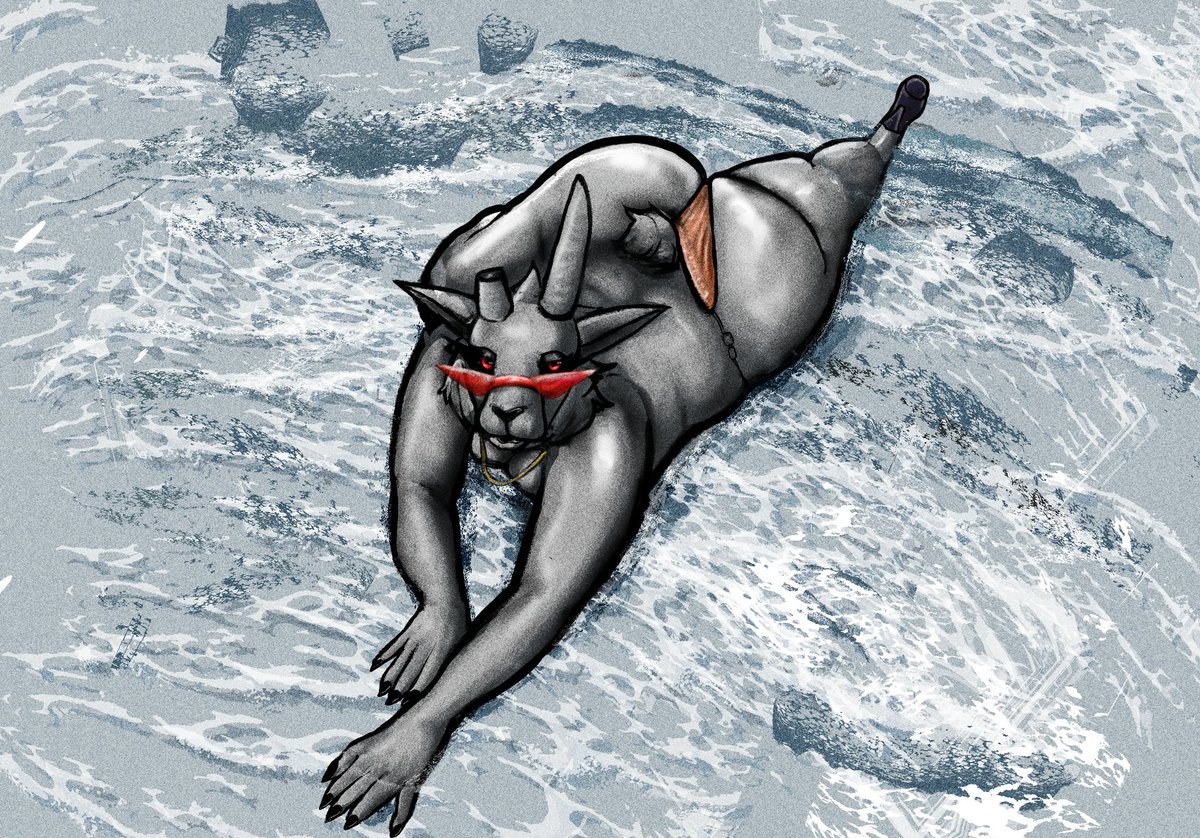 GemK1ing's tweet photo. Who’s this goat lady taking a quick swim? really felt like spiking my art style and I drew this piece inspired by @Dubmare
Introducing my new Mountain Goat lady, Mother 🐐
.
.
#art #anthroart #milf #goatlady #furryoc https://t.co/flY2KDv9lT