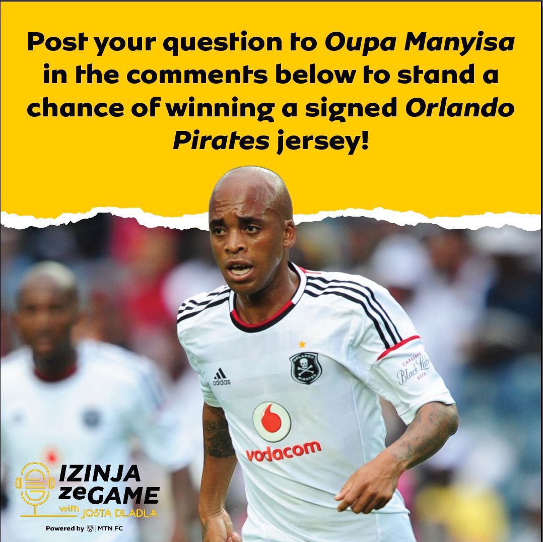 🎙️ Tune in for a fresh episode of Izinja zeGame podcast, brought to you by MTNFC.This week, we're thrilled to host the legendary Oupa Manyisa, Want to score a Pirates jersey? Drop your question below!The top question, handpicked by me, snags a signed Pirates jersey from Oupa.