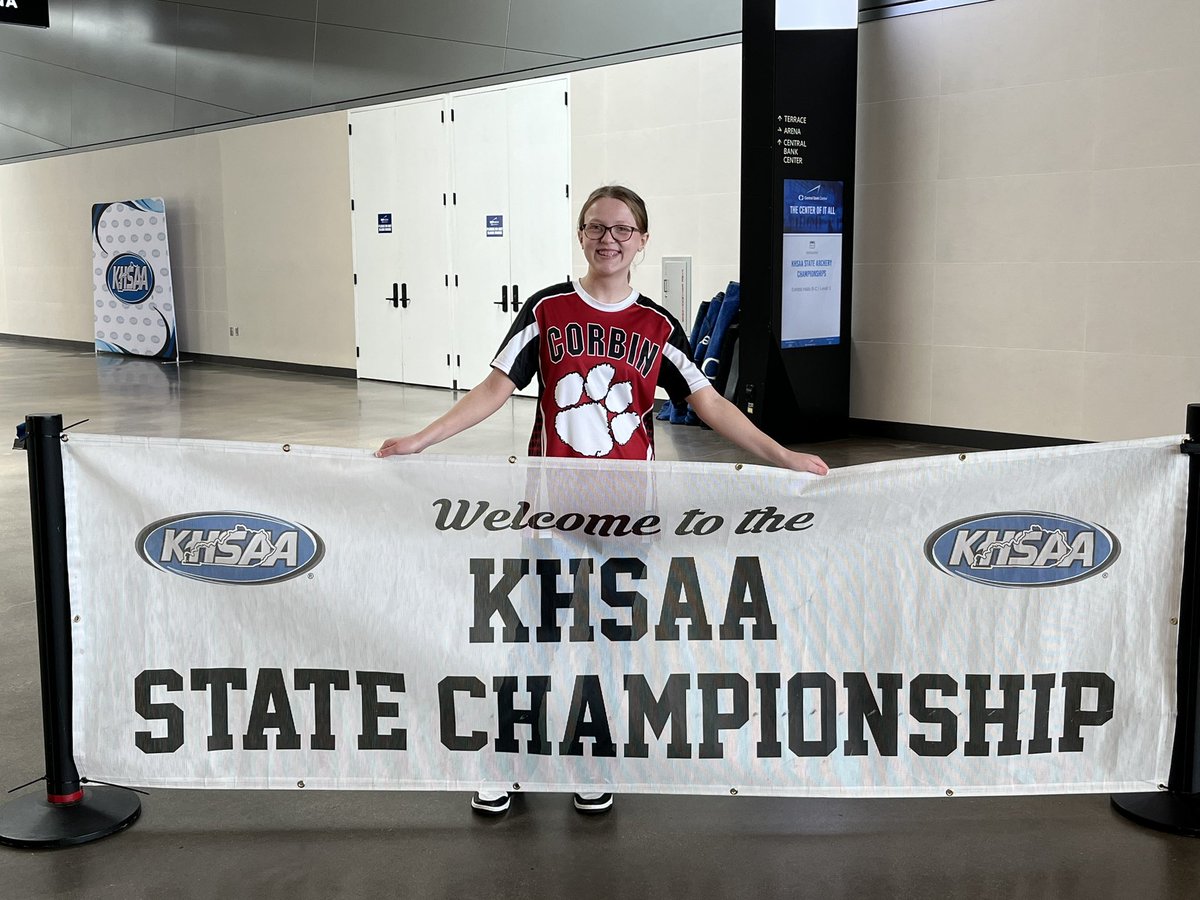 CorbinArchery's tweet photo. Congratulations to Chloe Trivette- CMS for shooting a 50 at the KHSAA Archery State Tournament today!🎯 @CMSredhounds @KHSAA https://t.co/xTRgyOLxlZ