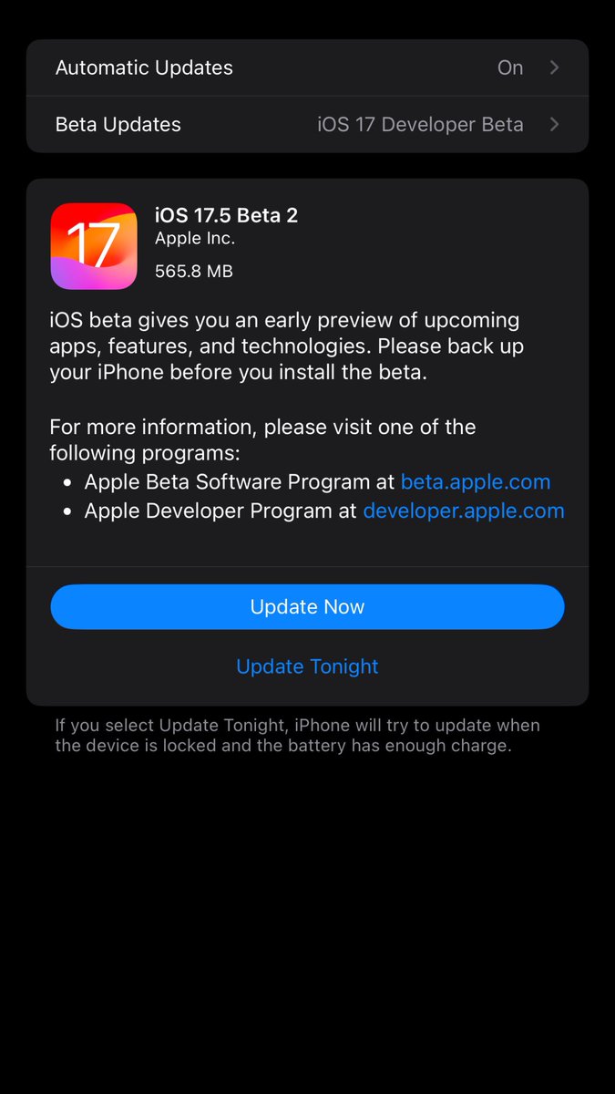 lordsaintedward's tweet image. iOS 17.5 beta 2 over the air 🛜

#ios17beta #ios17 #edwardsaintlaurent #apple #ios #beta #youtuber