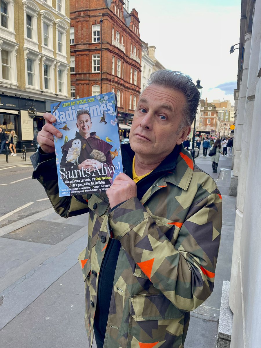My #EarthDay @RadioTimes guest edit is out on shelves now ! Featuring @Feargal_Sharkey @JustStop_Oil @MeganMcCubbin and me dressed as a monk . . . go go go !