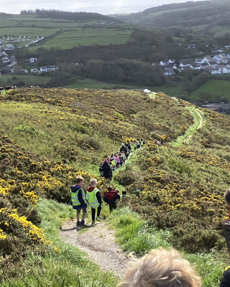 Diolch yn fawr iawn i ddisgyblion Ysgol GymraegAberystwyth bore 'ma am ddangos cymaint o ddiddordeb a brwdfrydedd yn hanes bryngaer Pendinas a'i thrigolion ar draws y canrifoedd. @RC_Archive @RC_Survey @RC_EnwauLleoedd @YsgolGymraeg @YsgolGymraeg3