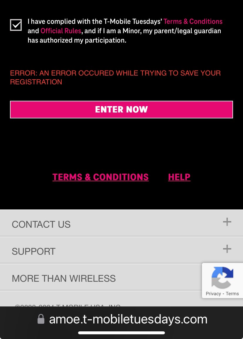 @TMobile - you can’t play the game to try and win the car on your T Life App. And if you submit an entry manually an error message pops up. Just an FYI
#tmobiletuesdays 
#TLife
#tmobile