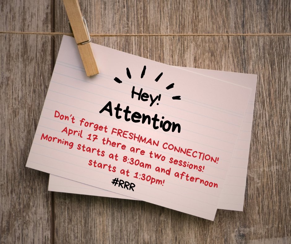 Tomorrow is the big day! High school seniors we hope to see you at Freshman Connection! You can still apply today for either session! 😉🎉

•
Click on our Linktree in our bio to apply today! 🎉 #RRR