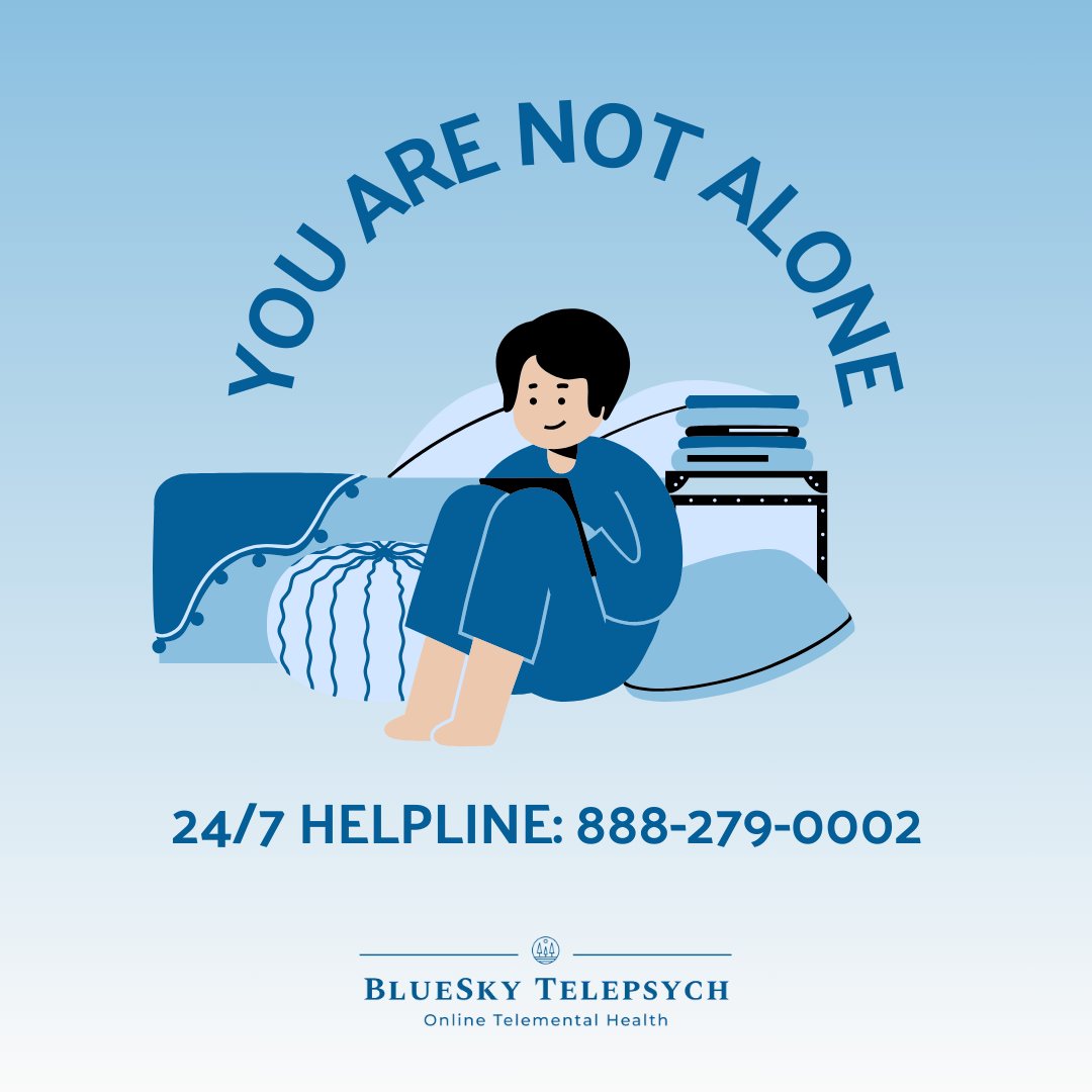 Asking for help is not a sign of weakness. It is actually a strength. We're happy to help you!
#mentalhealthmatters #mentalhealthsupport #prioritizementalhealth #blueskytelepsych