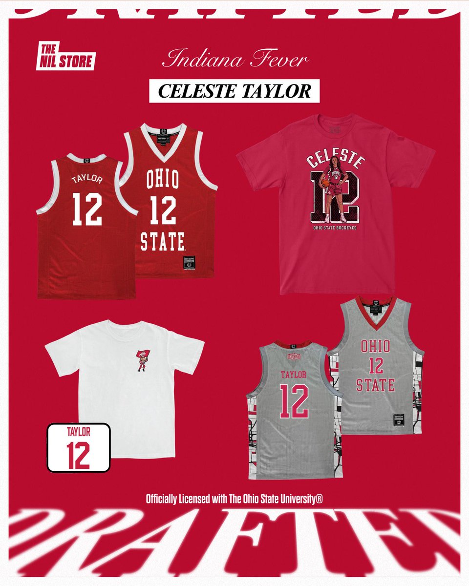 Can’t wait to watch Celeste Taylor ball out for the @IndianaFever this summer! Fans, get some of her Ohio State NIL merch so you can wear it to her games! the.nil.store/collections/ce…
