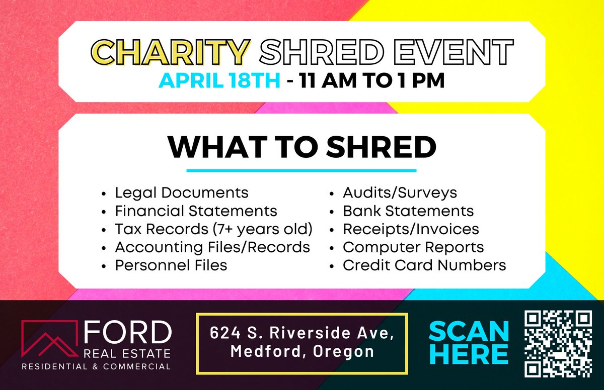 Our shred event is coming up fast! Join us this Thursday to support CASA®️ and shred some papers with us! #CASA #ShredEvent