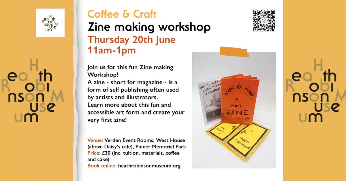 hrobinsonmuseum's tweet image. What's the story behind 'Zines'?
📚 Explore the world of these unique publications and discover their impact on cultural movements throughout history. Get ready to tell the world your important information today!
👉 heathrobinsonmuseum.org/whats-on/coffe…
#ZineCulture #CulturalImpact