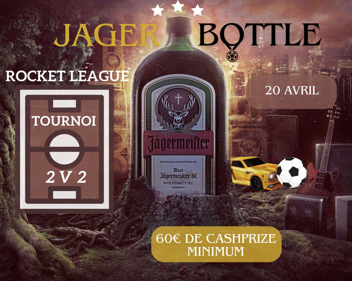 🚀 Tournoi Rocket League en vue : La BottlesCup ! 60€ de cashprize ! Seulement 16 équipes seront sélectionnées. Préparez vous à donner le meilleur de vous même et inscrivez vous dès maintenant pour une chance de remporter la victoire et la gloire ! 1/2