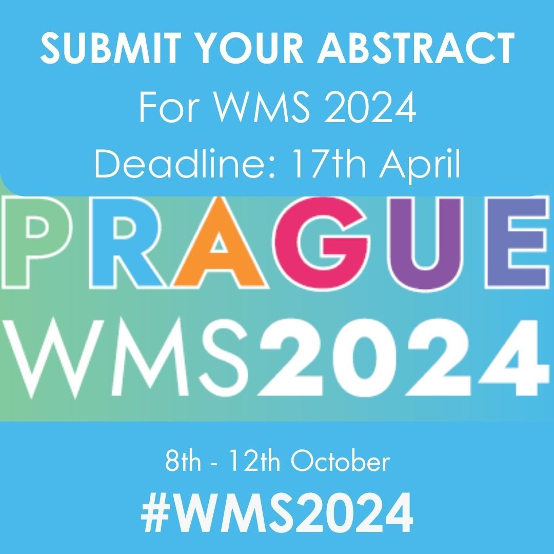 The deadline to submit your abstract for #WMS2024 is fast approaching. You only have until midnight (BST) tomorrow (Wednesday, 17th April). You'll get the link to submit an abstract when you register for the Congress. Find out more and register online: buff.ly/3PZDNBR