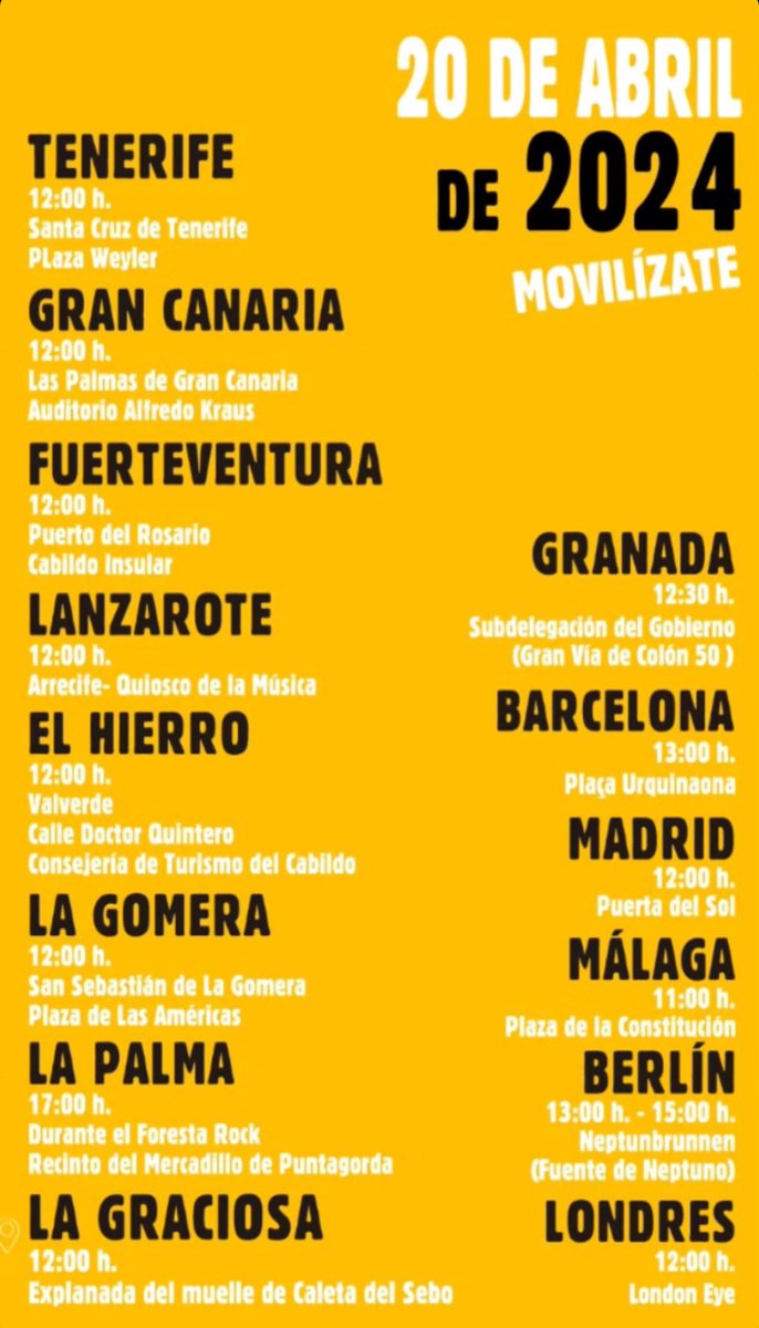 todas las convocatorias para el 20A