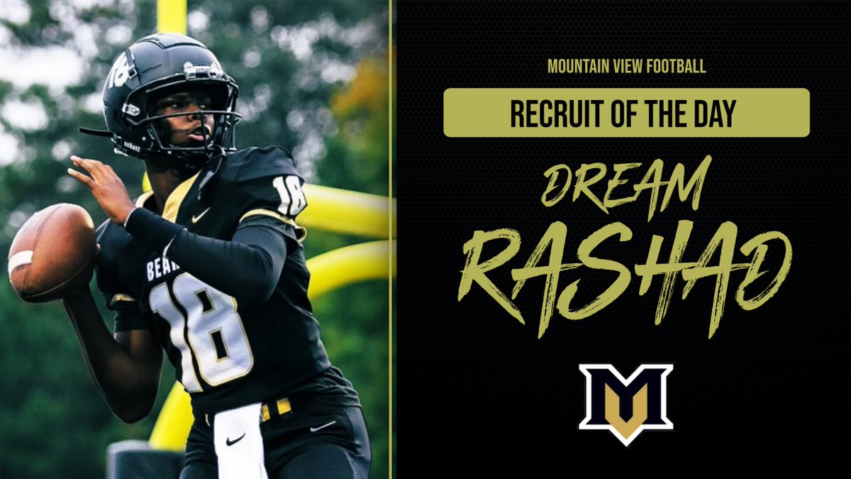 Our RECRUIT OF THE DAY is Dream Rashad! Dream is a 6'5' 225 lb QB with a big time arm, athleticism and academics. He carries a 4.2 GPA and is an AP student as well. Coaches, come check him out on May 1st at Spring Practice! @DreamRashadQB