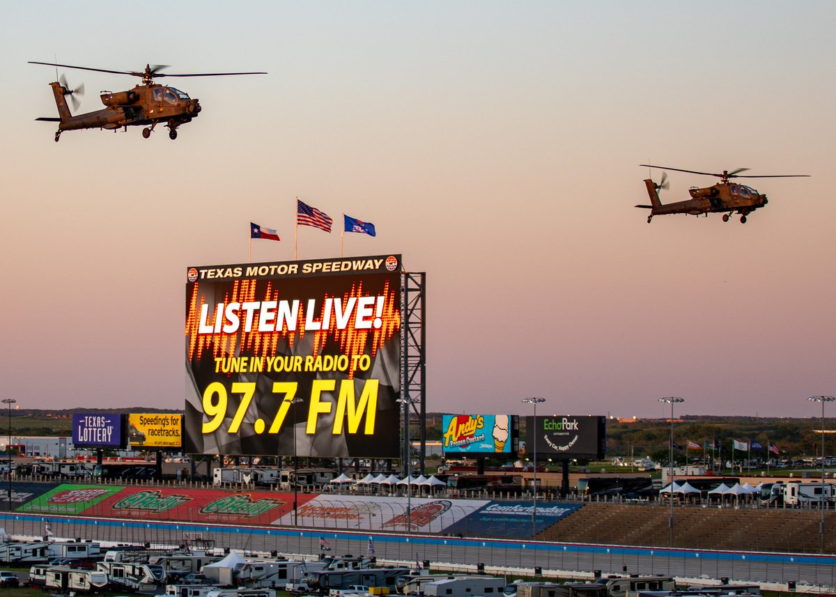 4thInfDiv's tweet photo. This weekend the 4th Combat Aviation Brigade supported a US Army Recruiting Event at the Texas Motor Speedway in Ft. Worth, TX. It was a great opportunity for our Ivy Aviators to showcase the AH-64  platform to the community in TX!  

#PeakPartners | #READY4

#iiicorps
#NASCAR https://t.co/hxVdc1TiAg