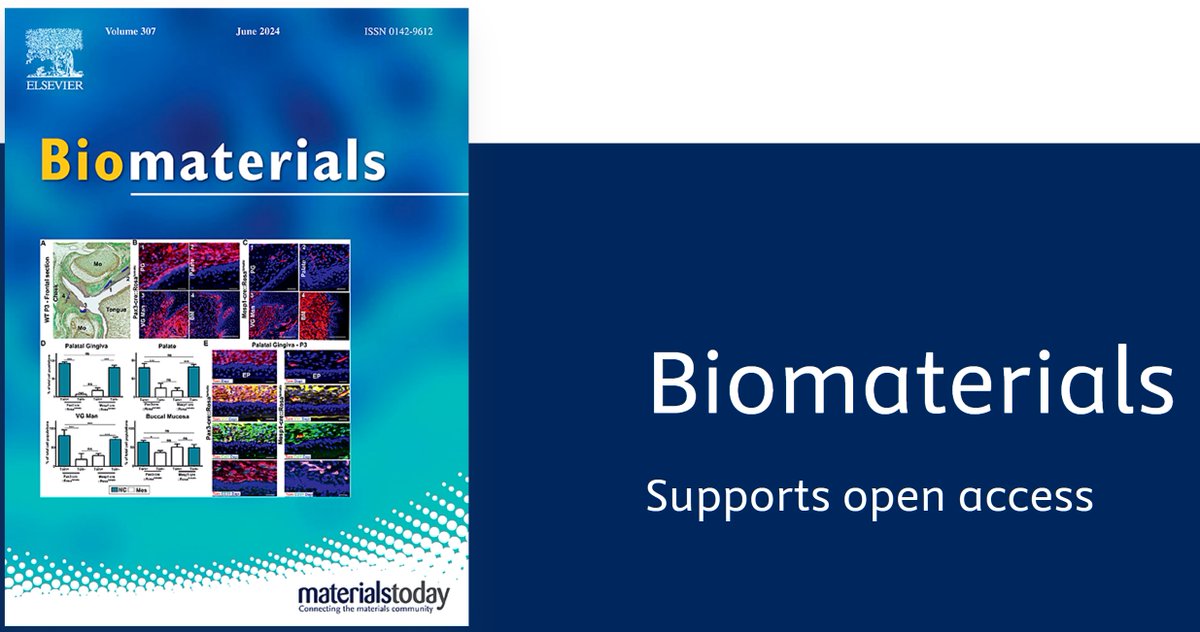 Happy to join the editorial board of Biomaterials (IF=15.3), one of the top journals in the field...
sciencedirect.com/.../about/edit…