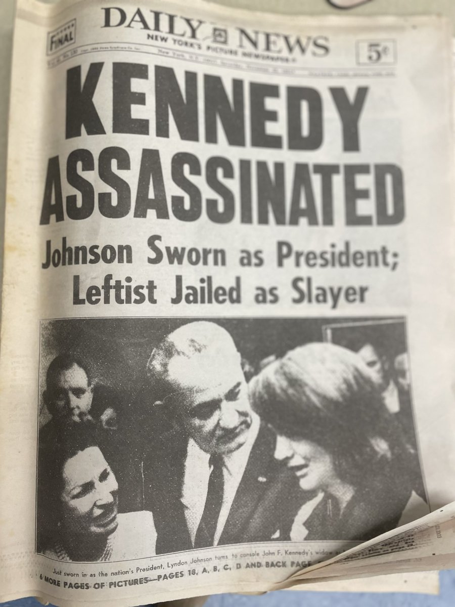 Mr. Ade brought in the actual newspaper from the day after the Kennedy assassination for his lesson on the Cold War!!! Students were able to look through the paper as a station on their gallery walk. Talk about bringing history to life! #ThisIsOSD <a href="/MitchBickman/">M Bickman</a> <a href="/OSchoolsPR/">Oceanside School District #OSD_NY</a>