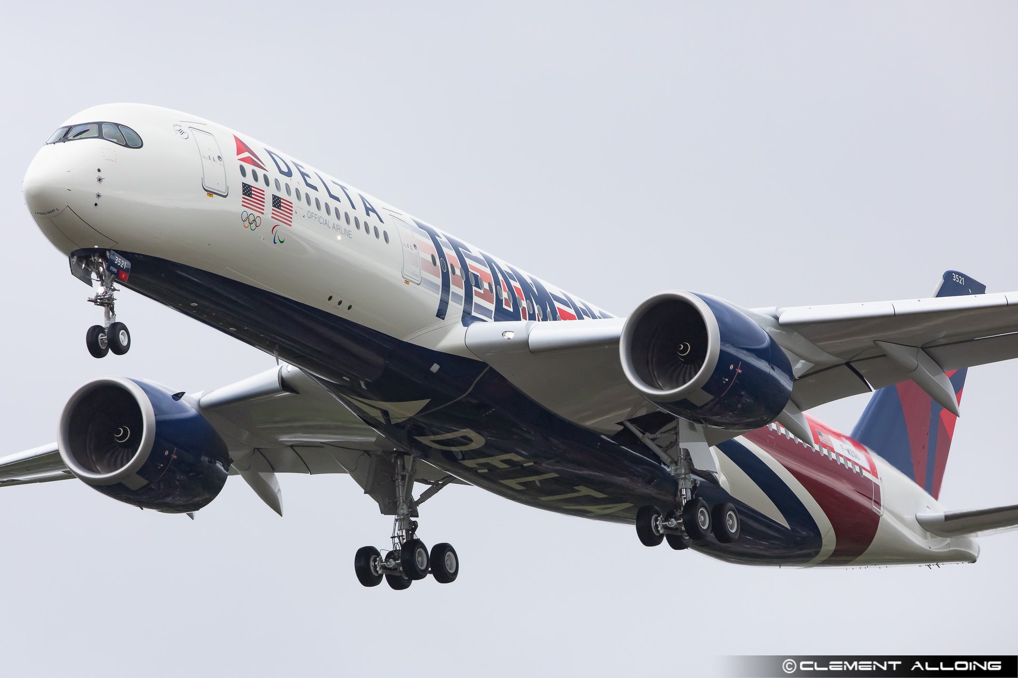 DELTA A350-900 TEAM USA デルタ航空 オリンピック ph DELTA A350-900 TEAM USA デルタ航空 オリンピック ph（Clément