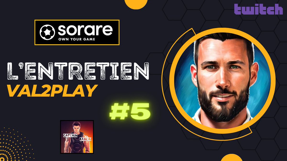 Demain je recevrai <a href="/vaillantval/">Val2Play 🎮💰 • Valentin</a> pour 𝐋'𝐄𝐍𝐓𝐑𝐄𝐓𝐈𝐄𝐍 #𝟓 ! Très content de le recevoir et de le rencontrer, lui qui est plus connu pour ses vidéos Youtube dans le monde du Web 3 !

RDV demain dès 9h30 l'équipe !
twitch.tv/captain_bankai

♻️ pour la force et avec la patate
