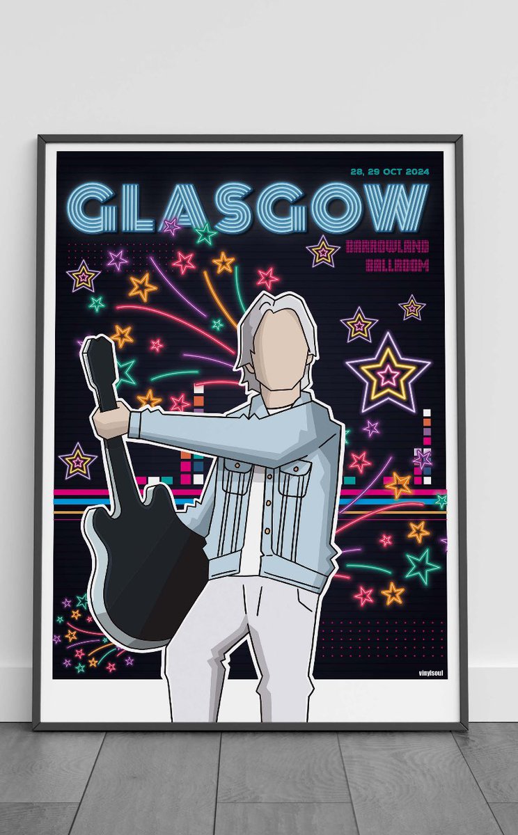 Barrowland alternative gig poster will be live tomorrow… from 8pm. #PaulWeller #paulwellerposter #glasgow #barrowlandballroom #scotlandmusicscene #WellerWednesday