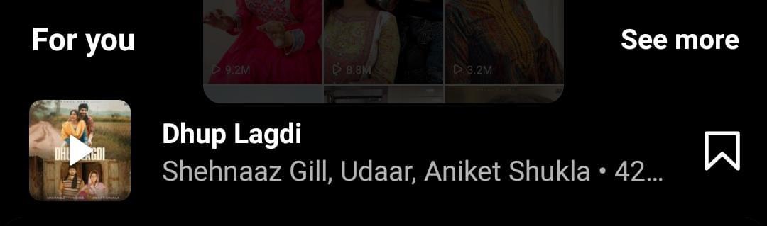 Its trending no 2❤🧿 Can't express how happy n proud i feel ryt now it was a dream that one day her song will be ig viral n its happening finally.. Way to go girl @ishehnaaz_gill 💕✨ Reel count: 42k+ Reel + pic count: 44.3k+ P. S. Keep making reels #SHEHNAAZGILL #DhupLagdi