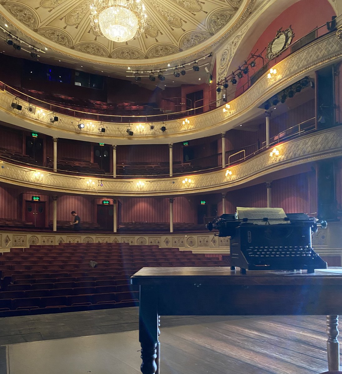 What a beauty you are @TheatreRBath! Here’s where Holmes hangs his deerstalker for the week. Opening tonight! #sherlockholmes #thevalleyoffear (ps No deerstalkers make an appearance in this performance!)