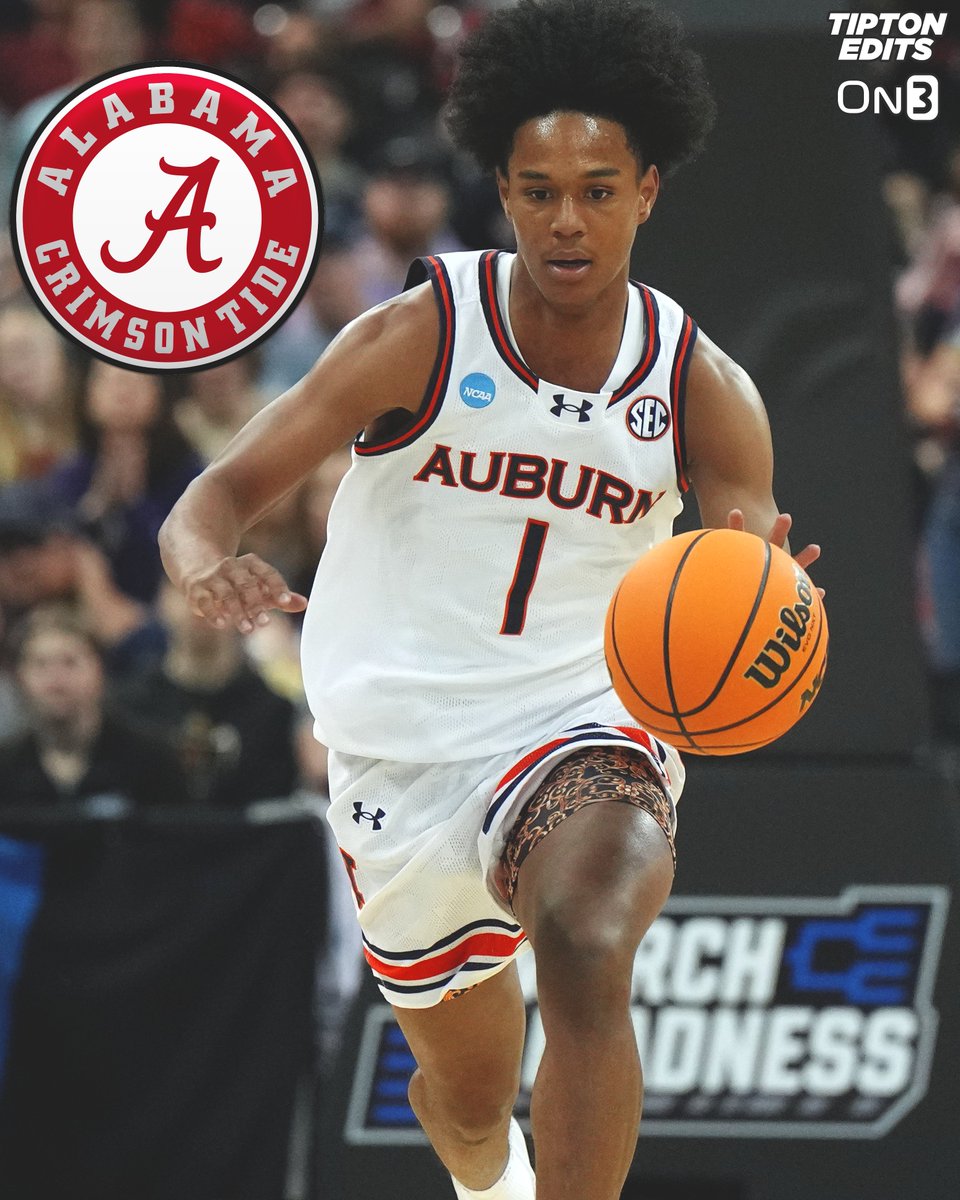 Auburn transfer guard Aden Holloway, a former McDonald's All-American and top-20 recruit, is expected to visit Alabama on Thursday, sources confirm to @On3sports. on3.com/college/alabam…