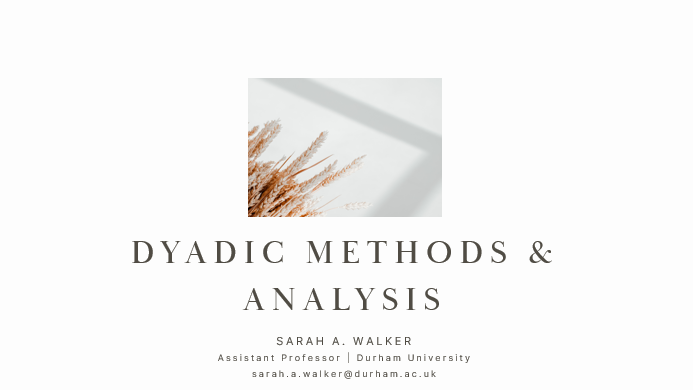 SarahAWalker's tweet photo. I'm really excited to be heading to @PsychManchester to give a workshop on #dyadicdata analysis today & tomorrow. Preparing for this workshop has just reminded me how much I love what I do! https://t.co/fOkR3jfhBV