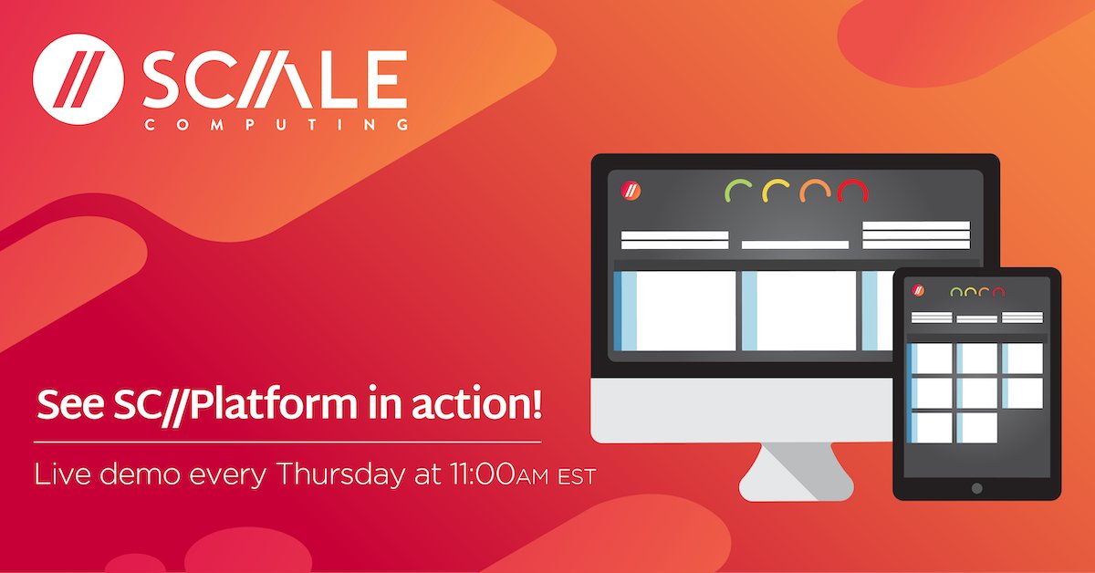 We're hosting a live demo of SC//Platform each Thursday at 11AM! Discover the power of simplicity, high availability & scalability in a single, integrated platform— giving you the power to run your #ITinfrastructure seamlessly at the #edge. Register now! bit.ly/3xLyvDL
