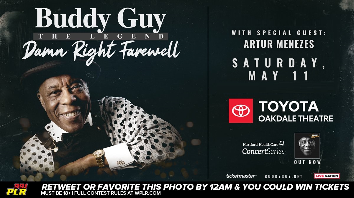 Today is #TwitterThursday on X!

RE-TWEET or FAVOR by midnight for a chance to win 2 tix to see blues legend Buddy Guy at Toyota Oakdale Theatre on Saturday May 11th.

Must be a CT Resident, 18+ and following us to win. Account must be public. Winners will be announced tomorrow.