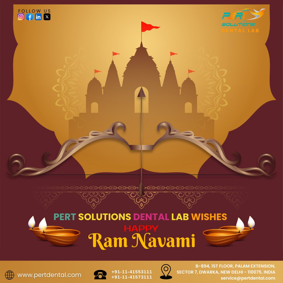 pert_dental's tweet photo. Happy #RAMNavami! On this auspicious occasion, help your patients achieve a healthy, beautiful #smile. By partnering with our state-of-the-art dental lab, you can offer your #patients the best quality #dental solutions.
https://t.co/zXgnGNPMUo
#ShriRam #PertDental #delhi #dentist https://t.co/VtkfnW7mWu