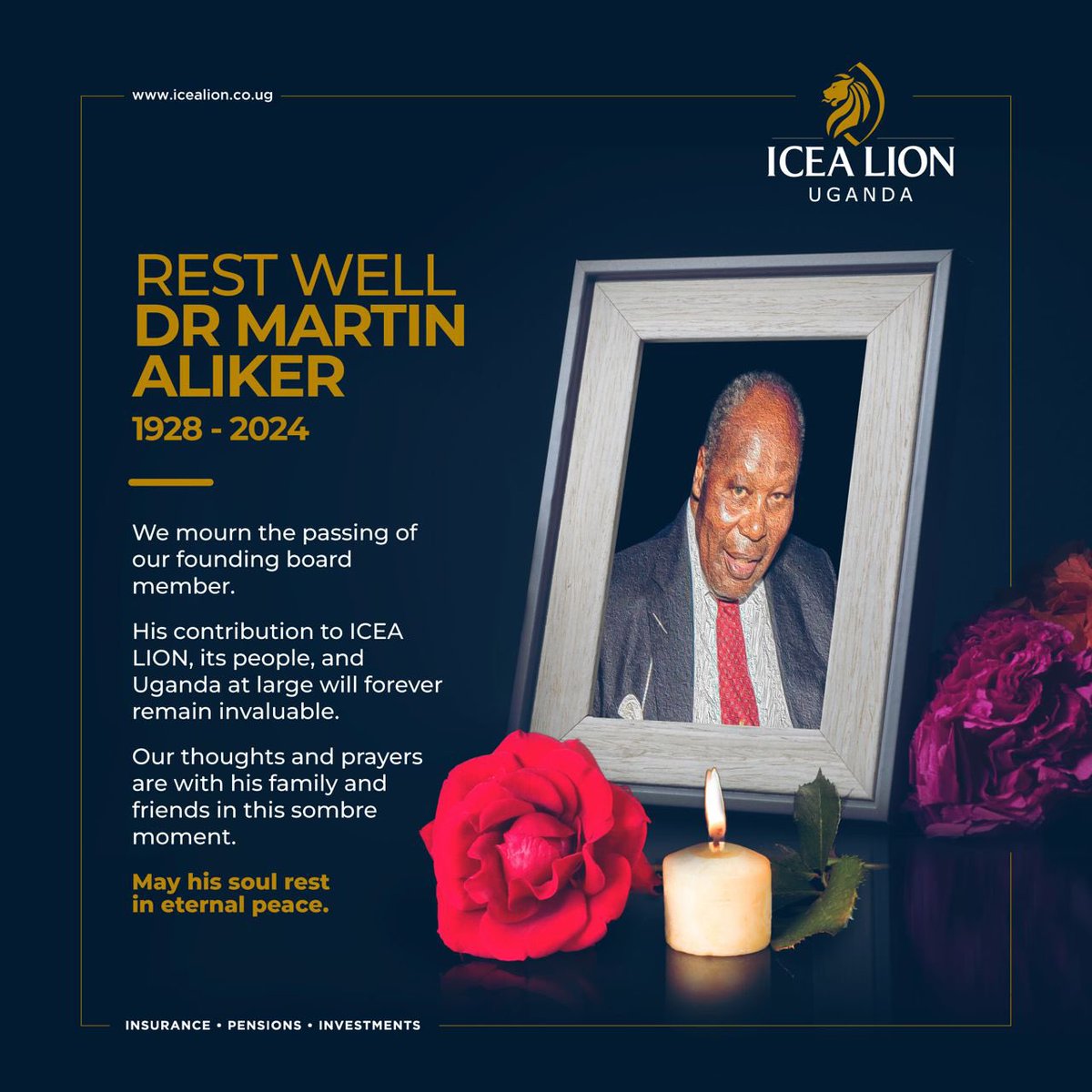 Rest in Peace Dr. Martin Jerome Okec Aliker 🕊️

Our thoughts and prayers are with his family and friends. #ICEALIONUg