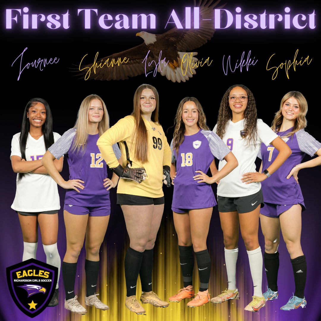 These 6 girls played incredibly well for us this year and earned 1st team all-District honors! Please congratulate Journee Mitchell, Shianne Stringer, Lyla Stovall, Olivia Taylor, Nikki Harvey, and Sophia Flatt on being named 1st team All-District!