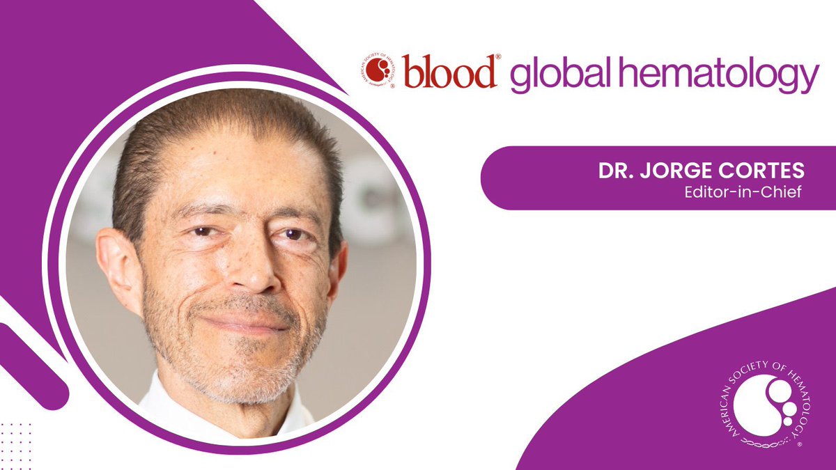 I am honored to serve as editor-in-chief of Blood Global Hematology from @ASH_hematology, an open-access journal that will serve as a new forum for investigators worldwide and hematology research with a global impact. @GACancerCenter